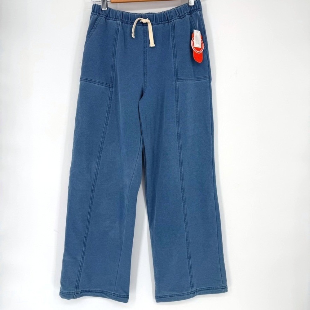 Wonder Nation Girls Blue Wide Leg Knit Denim Sweatpantsl NWT Size L 10-12